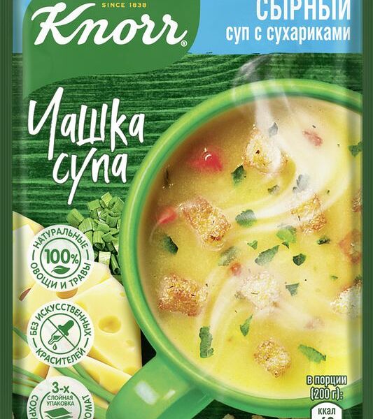 Суп быстрого приготовления Knorr Чашка супа, сырный с сухариками