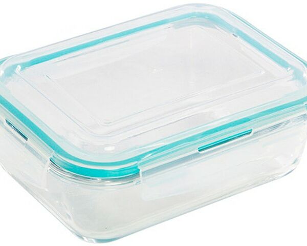 Контейнер Mallony Diafano из жаропрочного стекла с крышкой из пластмассы 370мл