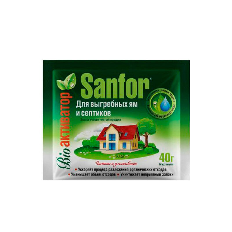 

Средство для выгребных ям и септиков Sanfor Bio-активатор 40 г