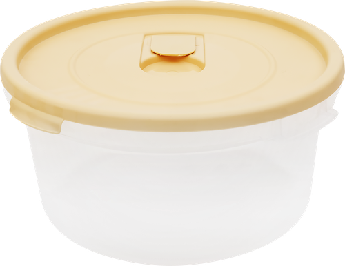 Контейнер для свч Полимербыт Смайл круглый с клапаном, 1.6л, цвет в ассортименте