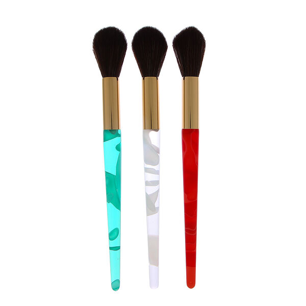 Юниlook кисть для румян, акрил, металл, ворс нейлон, 18,1см, 3 цвета