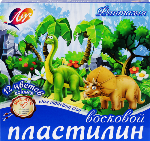 

Пластилин восковой Луч Фантазия 12 цветов 1 шт. дизайн упаковки в ассортименте