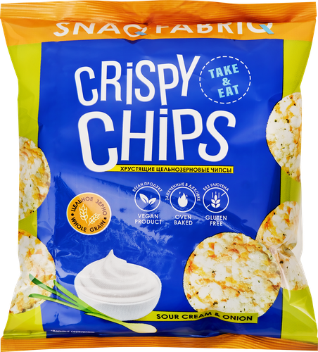 

Чипсы низкокалорийные Snaq Fabriq Сметана и зелёный лук 50 г