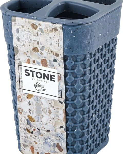 Подставка для зубных щеток Plast Team Stone 7.4*7.4*11.3см