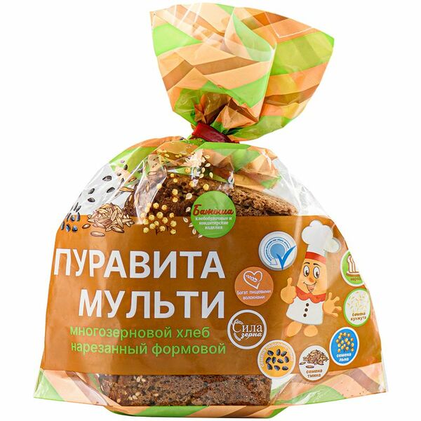 Хлеб Батоша Пуравита Многозерновой нарезной