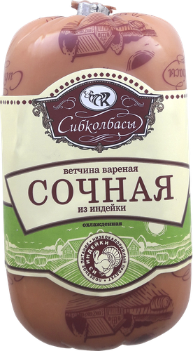 

Ветчина Сибколбасы Сочная из индейки 400 г