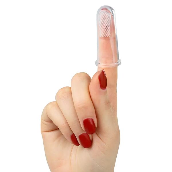 Пальчиковая зубная щетка для животных, прозрачный 