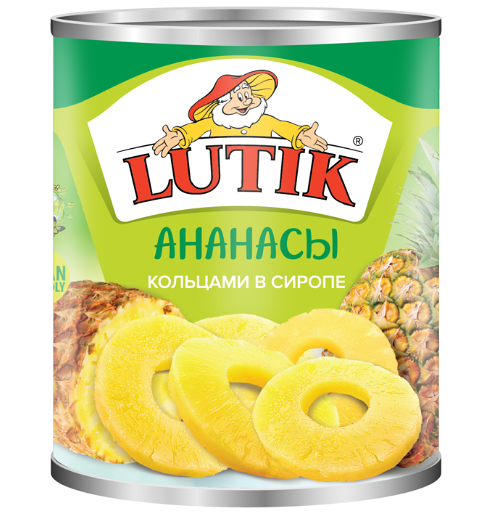 Ананасы Lutik кольца в сиропе