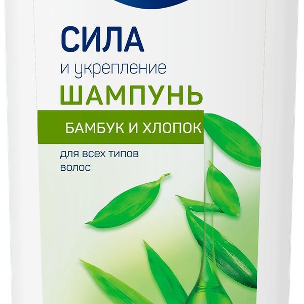 Шампунь для всех типов волос Aura Сила и Укрепление Бамбук и хлопок, 380 мл