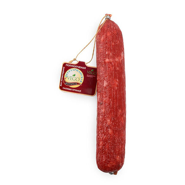 Колбаса полукопченая салями пряная постная, «Вего»