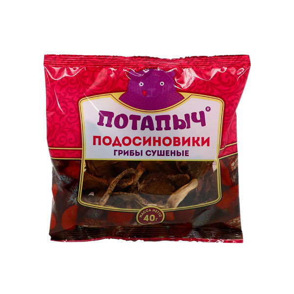Грибы сушеные ПОТАПЫЧ Подосиновики 40г