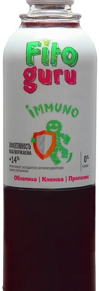 Напиток сокосодержащий Fitoguru Клюква черная смородина прополис 330мл