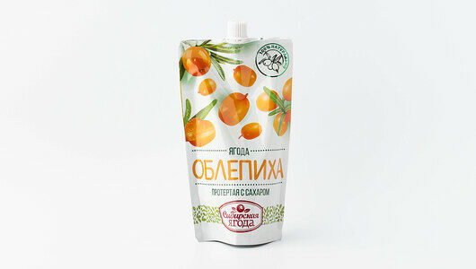 Облепиха Сибирская ягода протертая с сахаром