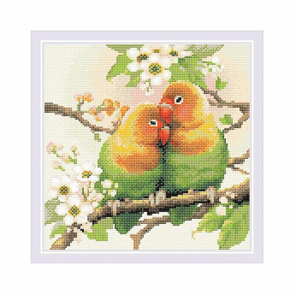 AM0059 Набор алмазной мозаики Риолис 'Неразлучники' 30*30см