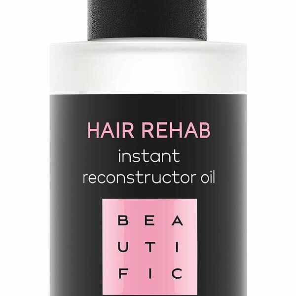 BEAUTIFIC Hair Rehab Масло реконструктор для поврежденных волос с кератином и шелком, 100 мл