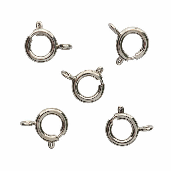4AR240 Замок для бус кольцо 9мм, 5шт/упак, Astra&Craft(Никель)