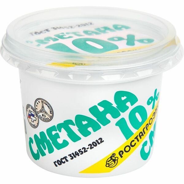 Сметана Ростагроэкспорт 10% 180 г