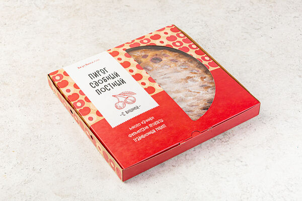 Пирог сдобный постный с вишней, зам.(Продукт замороженный)