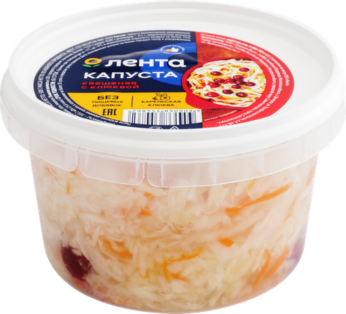 

Капуста квашеная ЛЕНТА с клюквой