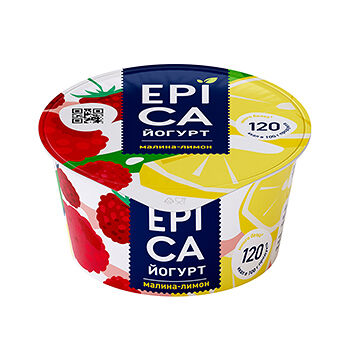 Йогурт EPICA с малиной и лимоном 4.8%, 130 г