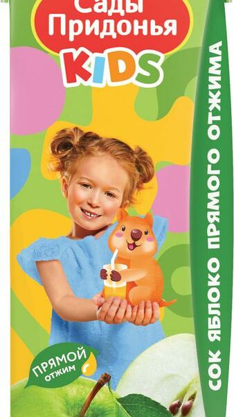 Сок Сады Придонья Kids Яблоко прямого отжима для детей с 4 мес. 200мл
