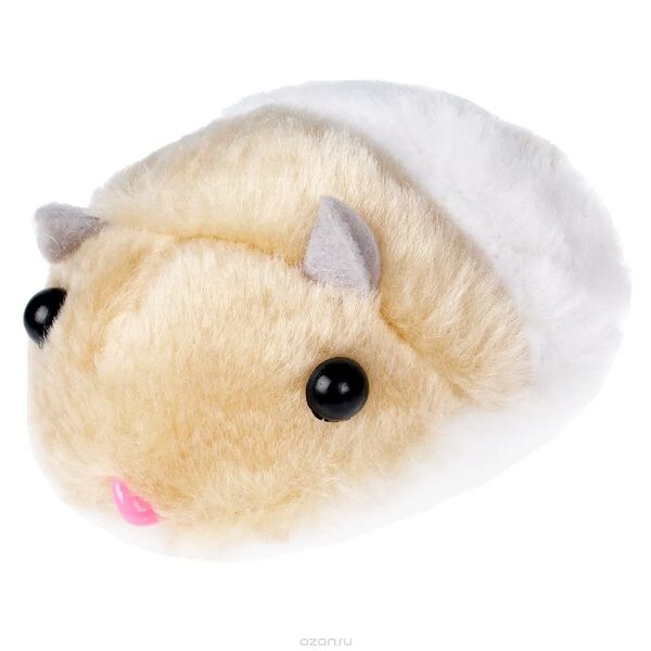 Игрушка для кошек Хомяк, вибрирующий механизм, коричневый, 7,5 см