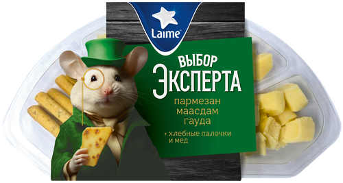 

Сырное Ассорти Laime Пармезан, маасдам, гауда с мёдом 110 г
