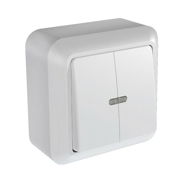 Выключатель двухклавишный Оптима А510-387