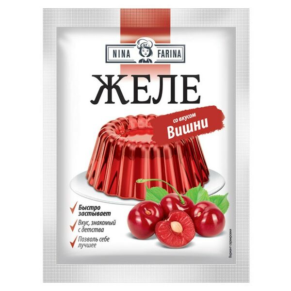 Желе быстрого приготовления со вкусом вишни 50г
