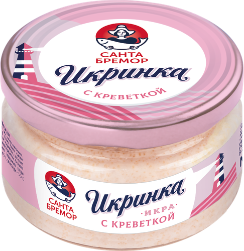 

Икра деликатесная Санта Бремор Икринка с креветкой 160 г
