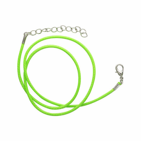 4AR343 Шнур вощеный с замком, 2мм, 43см.(38 светло-зеленый)