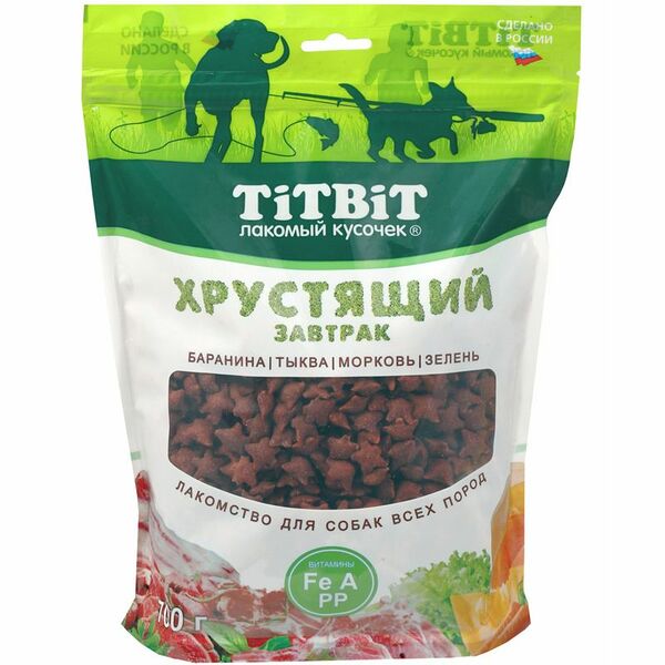 Лакомство для собак TiTBiT Хрустящий завтрак с бараниной 700г