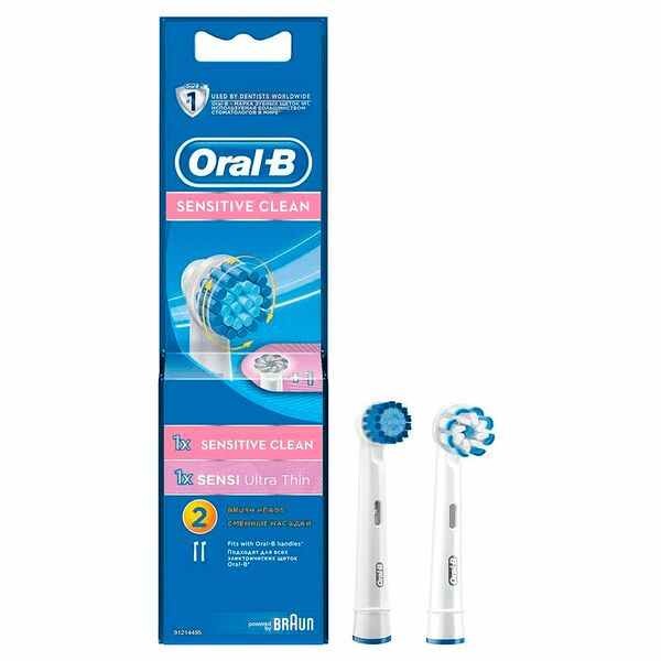 Насадки сменные Oral-B для электрических зубных щеток Sensi Ultra Thin и Sensitive Clean 2 шт