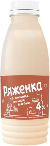 

Ряженка Из молока Нашей дойки 4% бзмж 430 мл