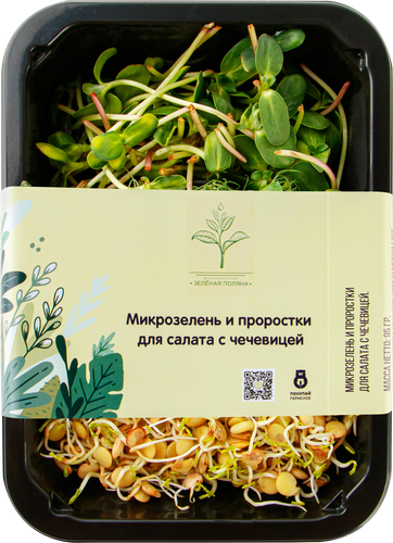 

Микрозелень и проростки для салата, с чечевицей