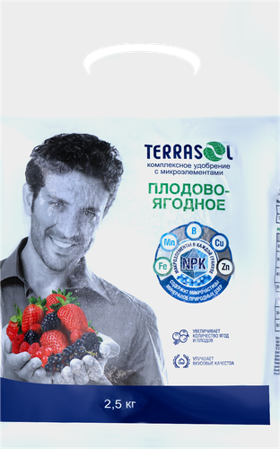 

Удобрение минеральное ТЕРРАСОЛ Плодово-ягодное с микроэлементами, сухое, 2,5кг