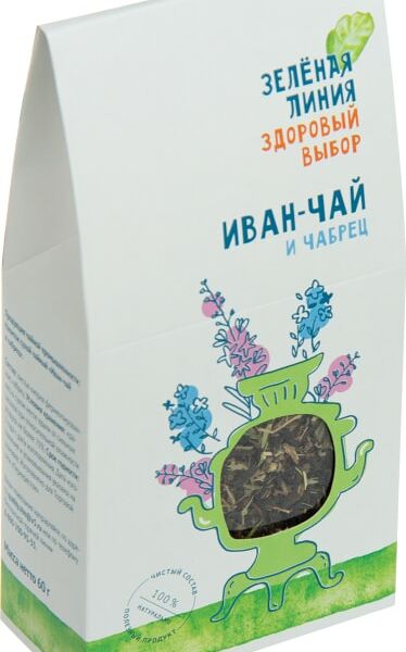 Напиток чайный Зеленая линия Иван-чай и Чабрец 60г