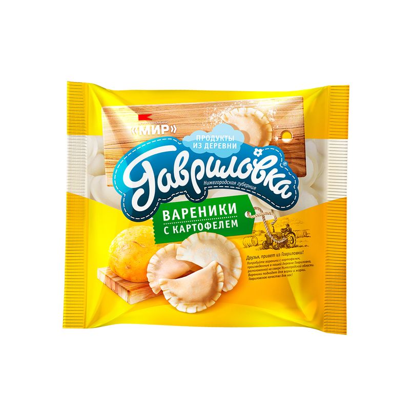 

Вареники Гавриловка с картофелем замороженные, 350 г