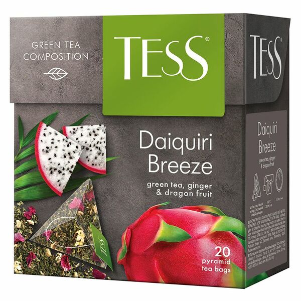 Чай зеленый Tess Daiquiri breeze в пирамидках, 20 шт., 36г