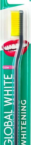 Зубная щетка Global White Medium средней жесткости в ассортименте