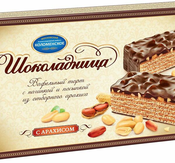 Торт вафельный Шоколадница с арахисом, 430 г