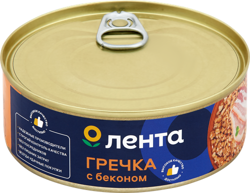 

Каша гречневая Лента с беконом, 250г