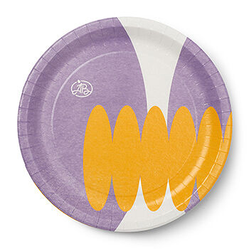 Тарелки одноразовые Азбука Вкуса Purple Celebrate 23см, 10шт., Россия