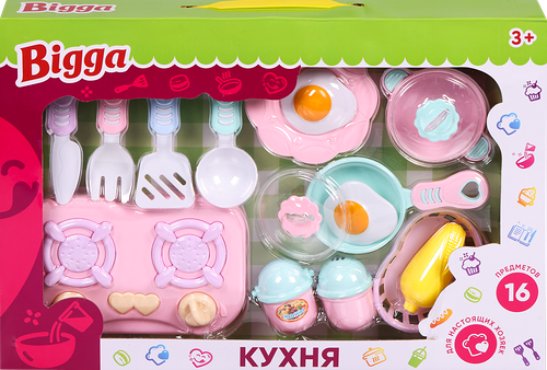 Набор игровой BIGGA Кухня, 16 предметов, Арт. B1041548