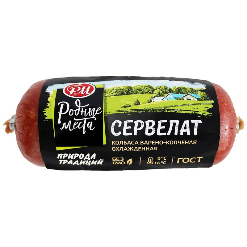 

Сервелат варёно-копчёный Родные места 330 г