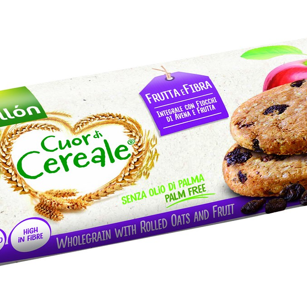 Печенье Gullon Cuor di cereale овсяные хлопья и кусочки фруктов