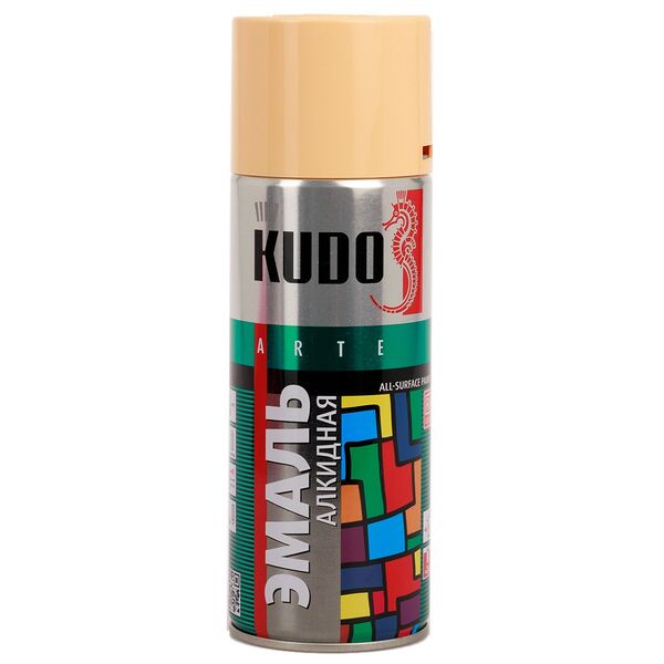 Краска-эмаль Kudo универсальная 1009, бежевая, 520 мл
