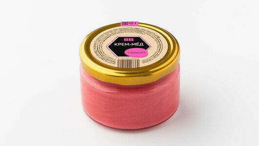 Крем-мед с малиной