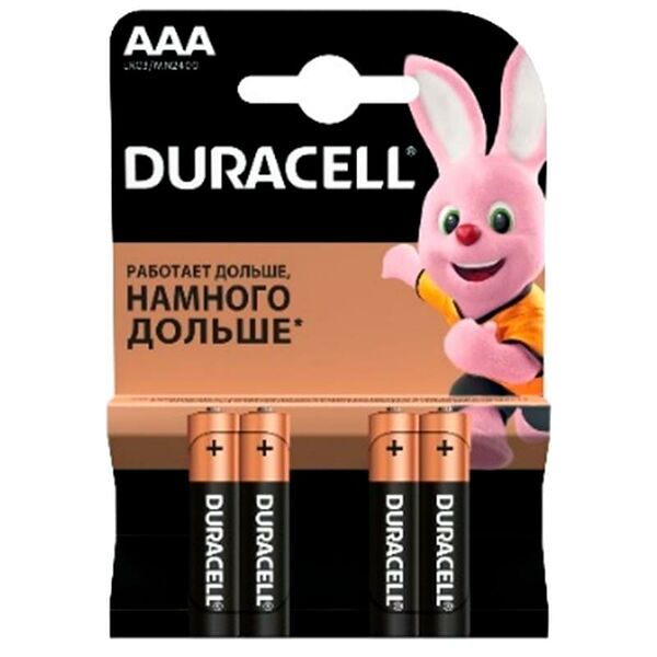 Батарейка AAA 4шт Duracell Basic (LR03/MN2400/4AАА)