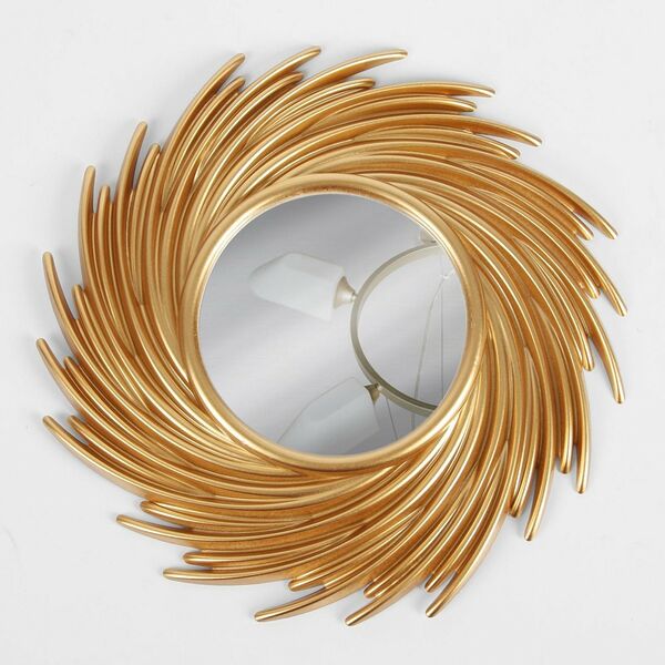 Зеркало Queen Fair Black & Gold СОЛНЫШКО d11/24см Золото 1 шт